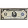 Image 2 : 1914 $10 Large Size Blue Seal Federal Reserve Note Atlanta, GA 6-F Grades vf+