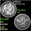 Image 1 : 1906-p Barber Quarter 25c Grades f, fine