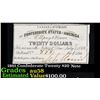 Image 1 : 1861 Confederate Twenty $20 interest Note  Grades Choice AU/BU Slider