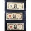 Image 2 : Page of 3 1928 US Currency 1928B $1 "Funny Back", 1928F $2, 1928B $5