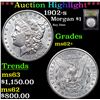Image 1 : ***Auction Highlight*** 1902-s Morgan Dollar $1 Graded Select Unc BY USCG (fc)