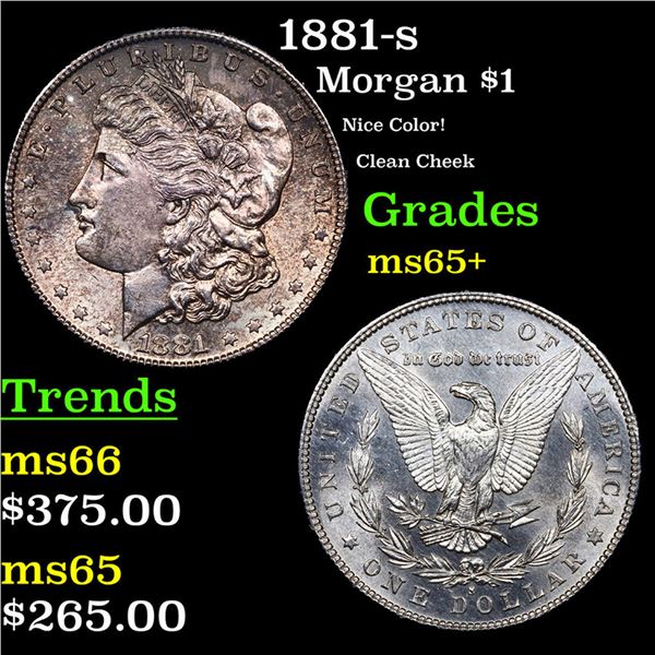 1881-s Morgan Dollar $1 Grades GEM+ Unc