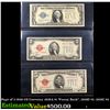 Image 1 : Page of 3 1928 US Currency 1928A $1 "Funny Back", 1928D $2, 1928C $5