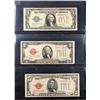 Image 2 : Page of 3 1928 US Currency 1928A $1 "Funny Back", 1928D $2, 1928C $5