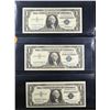 Image 2 : Complete Set of 3x 1957 $1 Silver Certificates 1957, 1957A, 1957B XF/AU