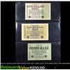 Image 1 : Page of 3 Germany 1920's Hyperinflation Notes 1923 1 million mark, 1923 10 Million Mark, 1923 100,00