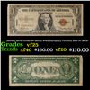 Image 1 : 1935A $1 Silver Certificate Hawaii WWII Emergency Currency Rare PC Block Grades vf+