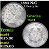 Image 1 : 1883 N/C Liberty Nickel 5c Grades Choice Unc