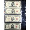 Image 2 : Page of 4 $5 United States Notes 1953 (VF25), **Star Note** 1963 (vf35), 1963 (vf25), **Star Note** 