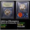 Image 1 : 1992-p Olympics Modern Commem Half Dollar 50c Graded ms70, Perfection By USCG