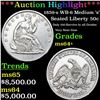 Image 1 : ***Auction Highlight*** 1859-s Seated Half Dollar WB-6 Medium 's' 50c Grades Choice+ Unc (fc)