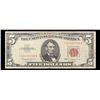 Image 2 : **Star Note** 1963 $5 Red Seal United States Note Grades vf+