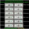 Image 1 : District Set of 6x 1976 $2 Federal Reserve Notes 6 Districts A-F AU/CU