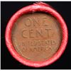 Image 3 : Mixed small cents 1c orig shotgun roll, 1919-p Lincoln Cent, Wheat Cent other end, Coca Cola Wrapper