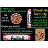 Image 1 : BU Shotgun Lincoln 1c roll, 1963-d 50 pcs Steel-Strong Wrapper DDO Variety Possible