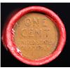 Image 3 : Mixed small cents 1c orig shotgun roll, 1920-p Lincoln Cent, Wheat Cent other end, Coca Cola Wrapper
