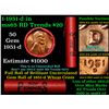 Image 1 : BU Shotgun Lincoln 1c roll, 1951-d 50 pcs Steel-Strong Wrapper Lots Of Possible Varities