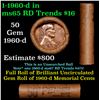 Image 1 : BU Shotgun Lincoln 1c roll, 1960-d 50 pcs Brandt Wrapper 50c