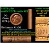 Image 1 : BU Shotgun Lincoln 1c roll, 1971-p 50 pcs Brandt Wrapper DDO Variety Possible