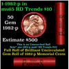 Image 1 : BU Shotgun Lincoln 1c roll, 1982-s 50 pcs Steel-Strong Wrapper 50c
