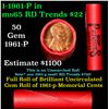 Image 1 : BU Shotgun Lincoln 1c roll, 1961-p 50 pcs Steel-Strong Wrapper 50c