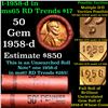 Image 1 : BU Shotgun Lincoln 1c roll, 1958-d 50 pcs Brandt Wrapper 50c