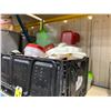 Image 2 : BLACK CRATE OF ASSORTED FOOD STORAGE CONTAINERS WITH LIDS & GLOVE BOX HOLDERS