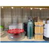 Image 2 : LOT OF ASSORTED GLASS COFFEE MUGS, STANLEY THERMOS, STACK OF CLEAR DELI CONTAINERS,