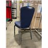 Image 2 : BLUE PADDED METAL FRAMED COMMERCIAL STACKING BANQUET CHAIR