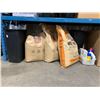 Image 2 : SHELF OF GLUTEN FREE FLOUR, ANTI SLIP MATT, BOX OF DISPOSABLE CUPS, WASTE RECEPTACLES, & ASSORTED