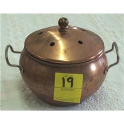 Bronze pot pouri holder