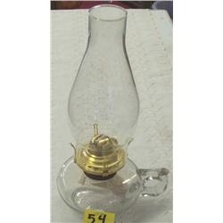 11" Antique Clear Glass Lamp