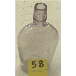6 1/4" Glass Whiskey Flask
