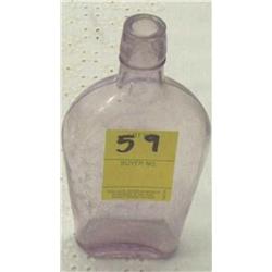 6" Glass Whiskey Flask