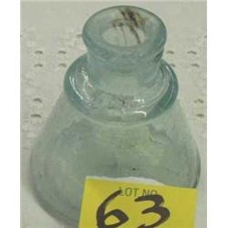 2 3/4" Antique Aqua Ink Bottle