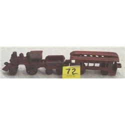Cast Iron Toy Train w/Passenger Car