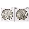 Image 1 : Lot of 1934-1935 $1 Peace Silver Dollar Coins