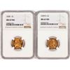 Image 1 : Lot of 1939 & 1939-S Lincoln Wheat Cent Coins NGC MS67RD