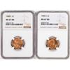 Lot of 1948-S & 1949-S Lincoln Wheat Cent Coins NGC MS67RD