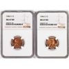 Image 1 : Lot of (2) 1946-S Lincoln Wheat Cent Coins NGC MS67RD