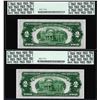 Image 2 : Lot of (2) Consecutive 1928D $2 Legal Tender Notes Fr.1505 PCGS Very Choice New 64PPQ