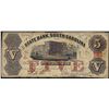 Image 1 : 1859 $5  The State Bank of Charleston, South Carolina Obsolete Note