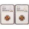 Image 1 : Lot of (2) 1941 Lincoln Wheat Cent Coins NGC MS67RD