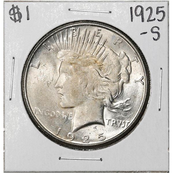 1925-S $1 Peace Silver Dollar Coin