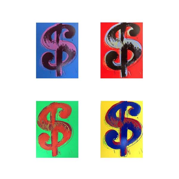 Andy Warhol "$ (Dollar Signs)" Limited Edition Serigraph On Board