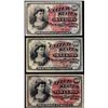 Image 1 : Lot of (3) 1863 Fourth Issue Ten Cents Fractional Currency Notes