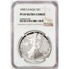 Image 1 : 1990-S Proof $1 American Silver Eagle Coin NGC PF69 Ultra Cameo