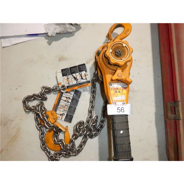 kito 3/4 ton chain come a long