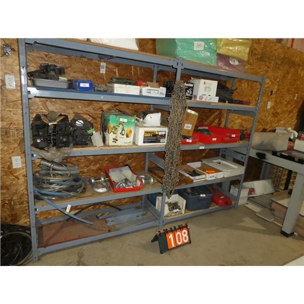 metal wooden shelf 101"x19"xH72"