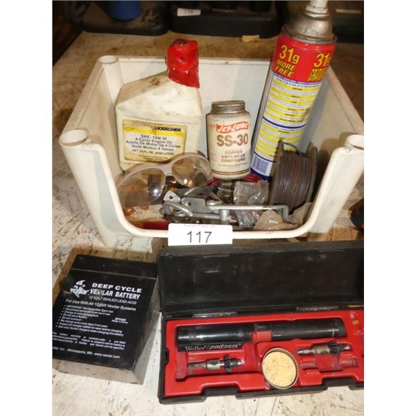 deep cycle vexilar battery, 4-cycle engine oil,